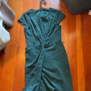 Ann Taylor Forest green sheath dress